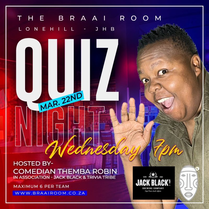 Quiz Night at Lonehill with Themba Robin Braai Room